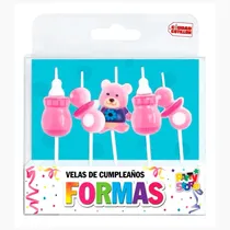 Comprar Set Velas Primer Añito Nena 5 Unidades - Ciudad Cotillón