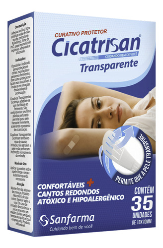 Kit 3 Curativo Transparente Resistente Água 35un Cicatrisan