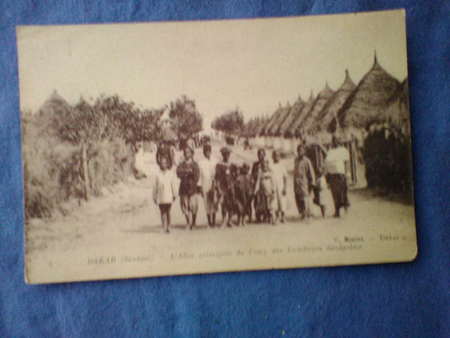 Antigua Carta Postal Colonia Francesa Dakar Senegal