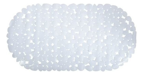 Alfombra De Baño De Pvc Pebbles Msv, Blanco, 68 X 3