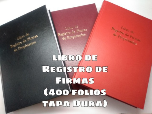 Libro Reg. De Firmas Para Provincia Y País  200 U/func.