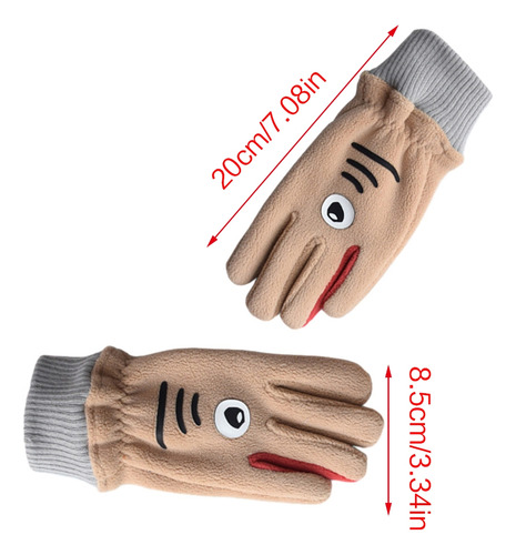 (or-1) Lindos Guantes De Invierno Con Forma De Tiburón Para