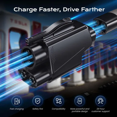 Adaptador Nacs A Ccs 250 Kw Supercargador Para Evs