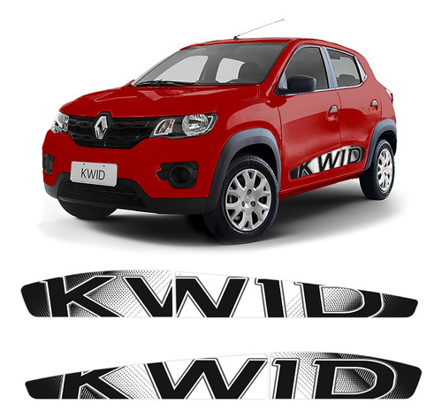 Kit Faixa Renault Kwid Adesivo Lateral Portas Decorativo