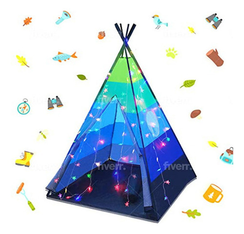 Carpa Para Niños  Limitlessfunn Teepee Kids Play Tent Bonus