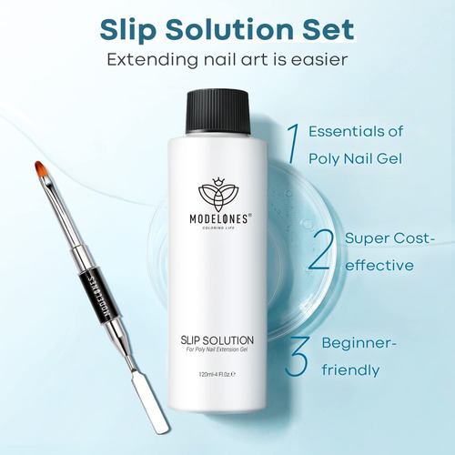 Gel Para Extensión De Uñas Con Cepillo Doble Transparente