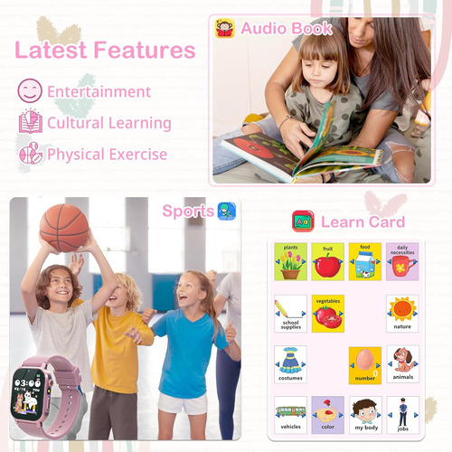 Reloj Inteligente Para Niñas Con Pantalla Hd Y Cámara