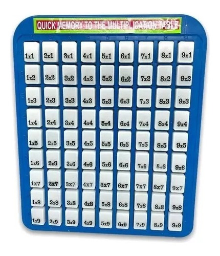 Juego Memoria Didáctico Tablas De Multiplicar Quick Memory