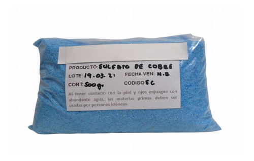 Sulfato De Cobre X500gr