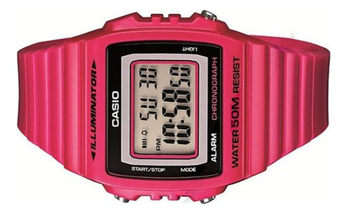 Relógio Feminino Casio Illuminator Kids Rosa W 215 H 4avdf