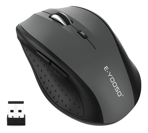 Mouse Inalambrico De Pc 6 Botones, Gris | E-yooso