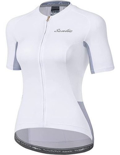 Santic® Mujer Jersey Maillot Airfree Anti Uv Ciclismo Polo