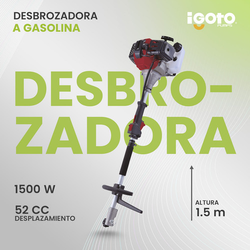 Desbrozadora Igoto Profesional 2 Hp 52cc 5 En 1