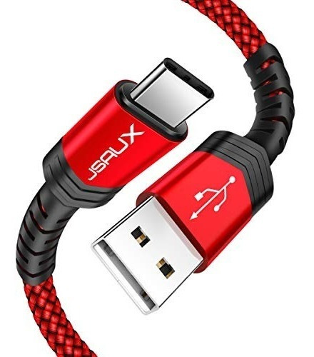 Cable Usb Jsaux 2.0 A Cargador Rápido, Trenzado De Nylon