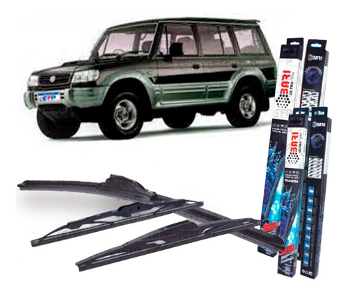 Kit 3 Escobilla Aerodinámica P/ Hyundai Galloper 1997 /03 3u