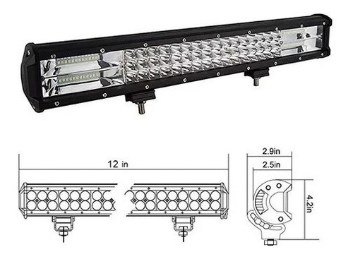 Barra Led Exploradora Bicolor 15000 Lumins 30 Cm -12in