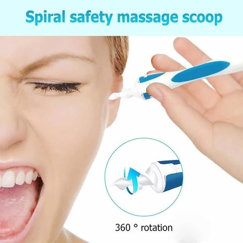 Limpiador Oídos Removedor Cera 360º Extractor Oreja Hisopo