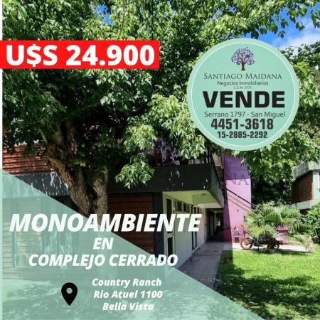 Venta Monoambiente En Country Ranch Bella Vista 