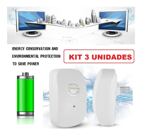 Kit 3 Economize Até 50% De Energia Aparelho Redutor- Ecovolt 3000w 110v 22v Casa Loja