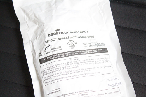 Compuesto Sellador Speedseal Crouse Hinds Chico Ss2