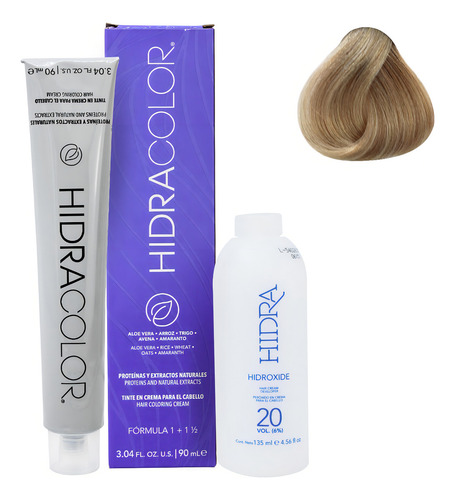 Tinte Para Cabello Hidracolor Naturales 90 Ml + Peróxido Tono 8.64 Rubio Claro Rojizo Cobrizo