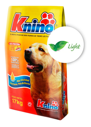 Comida Para Perro Adulto Mayor O Sobrepeso Knino Light 17kg