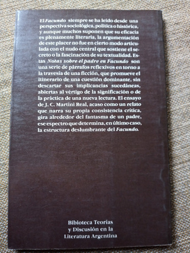 Notas Sobre El Padre En Facundo - Martini Real, J. C. (Usado)