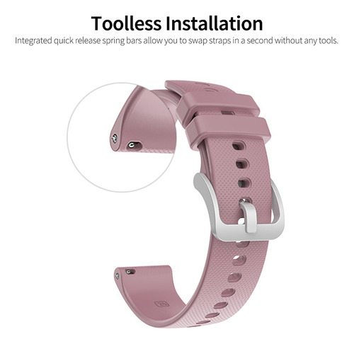 Correa De Reloj De Silicona De 18 Mm, Cierre Rápido, Hebilla