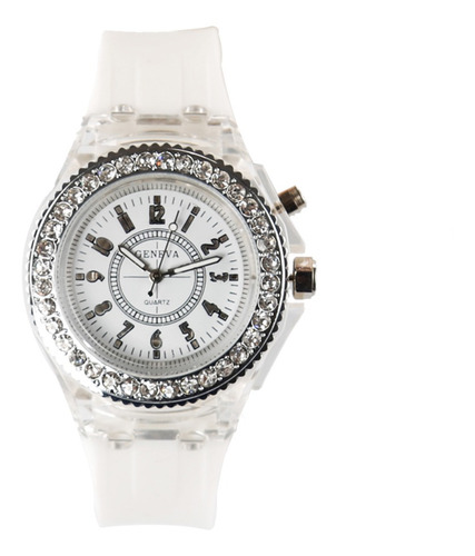 Ginebra Moda Luz De Fondo Led Cuarzo Mujeres Reloj A Prueba