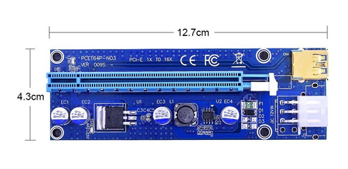 Riser Para Minería Bitcoin60cm,usb 3,0 Sata 6 Pines Ver009s