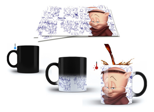 Taza Magica Personalizada Looney Tunes Con Nombre Modelo 10