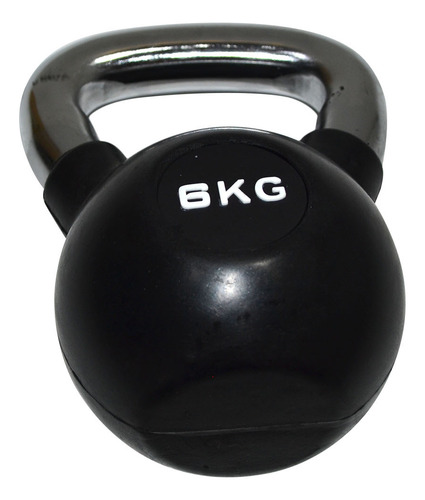 Kit Pesas Rusas Basico: Caucho Cromado 4kg+ 6kg+ 8kg Gmp Negro