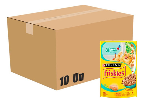 Ração Úmida Friskies Gatos Atum Ao Molho Sachê 85g Kit 10un