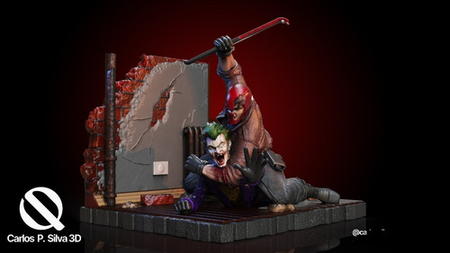 Archivo Stl Impresión 3d - Batman - Red Hood Vs Joker