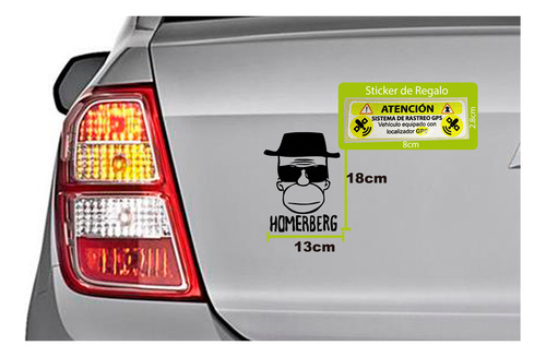 Sticker Calcomanías Para Auto O Camioneta Homerberg 2 Calcas