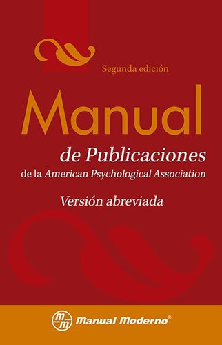 3ªed. Manual De Publicaciones Version Abreviada American P