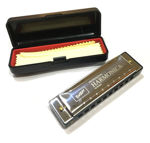 Imagen 1 de 6 de Besser Hm1020 Armonica Blusera Profesional Estuche