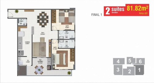Imagem 2 de 12 de Apartamento Novo Pronto Com 2 Dormitórios À Venda, 81 M² Por R$ 482.000 Parcelamento Direto - Canto Do Forte - Praia Grande/sp - Ap2936