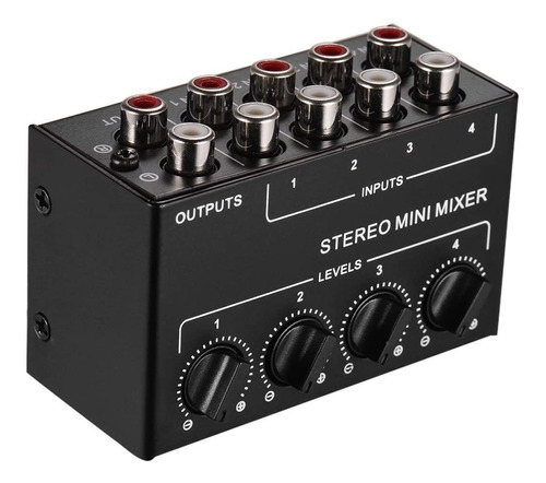 Mini Mixer Stereo Cx400 4 Canales Rca Pasiva