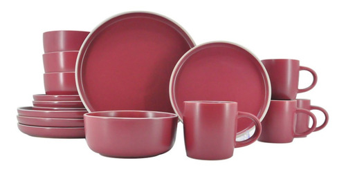 Vajilla De Ceramica Vino 16 Piezas Moderna 4 Personas Kb-027