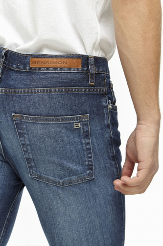 Jeans Hombre Bensimon Ultra Confort Gold Recto Tiro Bajo