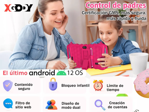 Xgody Tablet With Smart 7kids Blue Yuehu Case