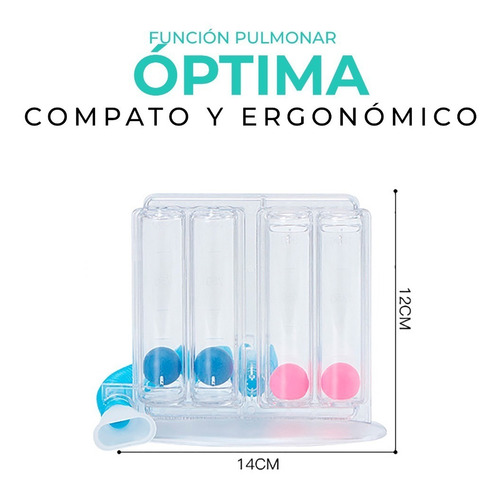 Espirómetro De Incentivo 5000 Ml Ejercitador Pulmonar