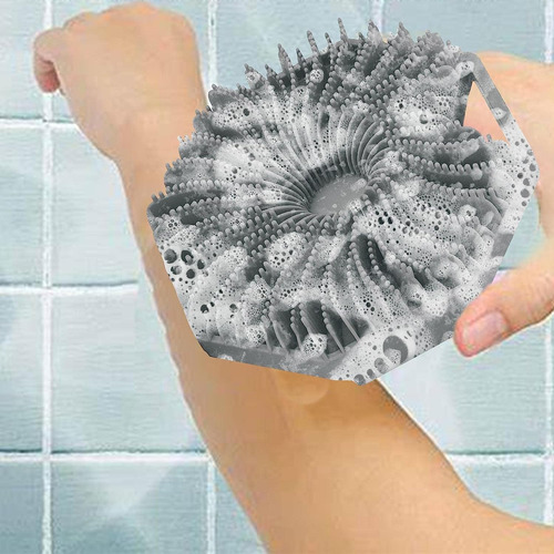 Depurador Baño Silicona Cepillo Manual Limpieza Corporal Con