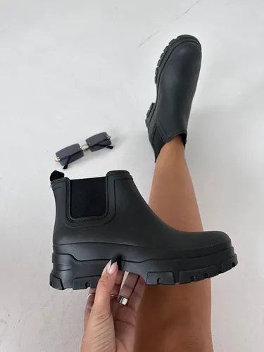 Mojado Regaño Prematuro Bota De Lluvia Mujer Caña Corta Borcego Elastic Impermeable