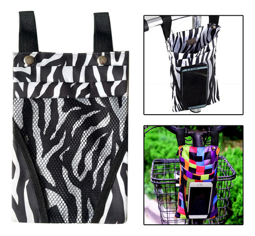 3 Bolsa De Manillar Para Scooter De Bicicleta Soporte Raya