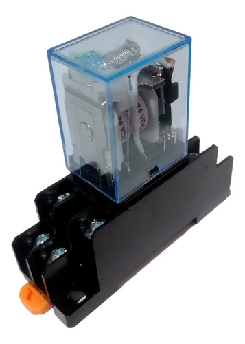Rele 24vdc Con Base, 8 Pines, 2no + 2nc, 5 Amp