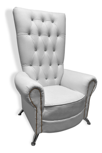 Sillón, Recibidor, Hogar, Recepción, Decorativo Moderno Color Blanco Diseño De La Tela Liso