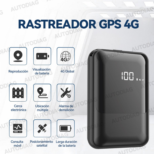 Rastreador Gps For Auto Vehicular Localizador 4g High Precision With Battery Level Indicator Autodiag
