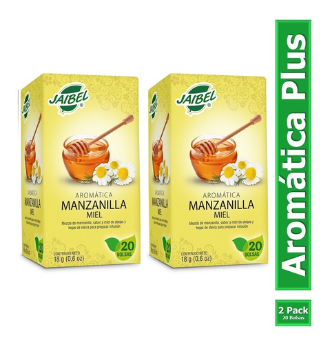 Aromática Jaibel Manzanilla Limón Miel 2 Cajas X 60 Uds